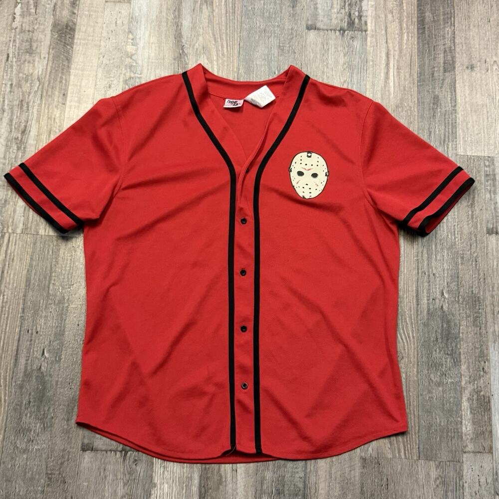 Friday the 13th Jason Voorhees Baseball Jersey Horror Halloween Men's Size XL